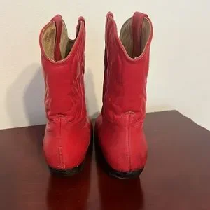 Jasper red boots size brass plum shoes